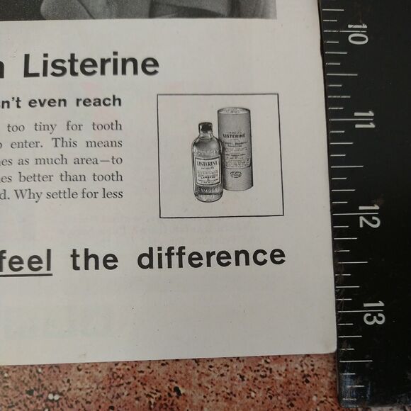 Listerine "Be Prepared Never‎ Know Who You'll Meet" - Vtg 1961 B&W PRINT AD - Picture 7 of 10